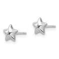 thumbnail image 3 of FJC Finejewelers 14 kt White Gold Button White Polished Small Puffed Star Post Earrings 6 x 6 mm, 3 of 6
