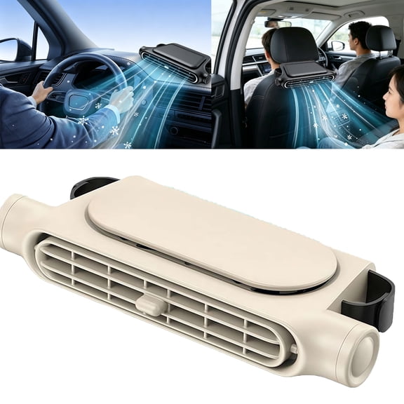 Portable AC for Car Seat, USB Headrest Cooling Fan for Rear Seat and Driver, 3-Speed Car Seat Fan with Velcro Mount for SUV Truck RV
