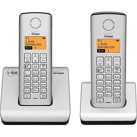 Verizon 100-2 DECT 6.0 Expandable Digital Cordless Phone with 2 Handsets