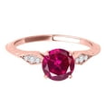 thumbnail image 2 of Aonejewelry 0.85 Ct. Ttw Diamond and Created Ruby Ring In 14K Rose Gold, 2 of 3