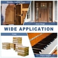 thumbnail image 7 of 4x1.2 Inch Piano Hinge,10 Pcs Continuous Hinge with Holes for Piano Gate Door Wooden Storage Box Cabinet Boat,Black, 7 of 7