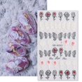 thumbnail image 2 of 5d Exquisitas Flores Nail Art Pegatinas Rosa Mariposas Amor Calcomanías De Uñas Suministros De Uñas De San Valentín Decoraciones Plumas Diseño De Boda Láminas De Uñas Acrílico, 2 of 5