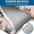 thumbnail image 4 of Pink French Bulldog Flowers Florals Bathroom Rugs Sets 3 Piece,Toilet Cover Set,Absorbent Non Slip Bathroom Mats Sets with U-Shaped Contour Rug Toilet Rug Set, 4 of 5