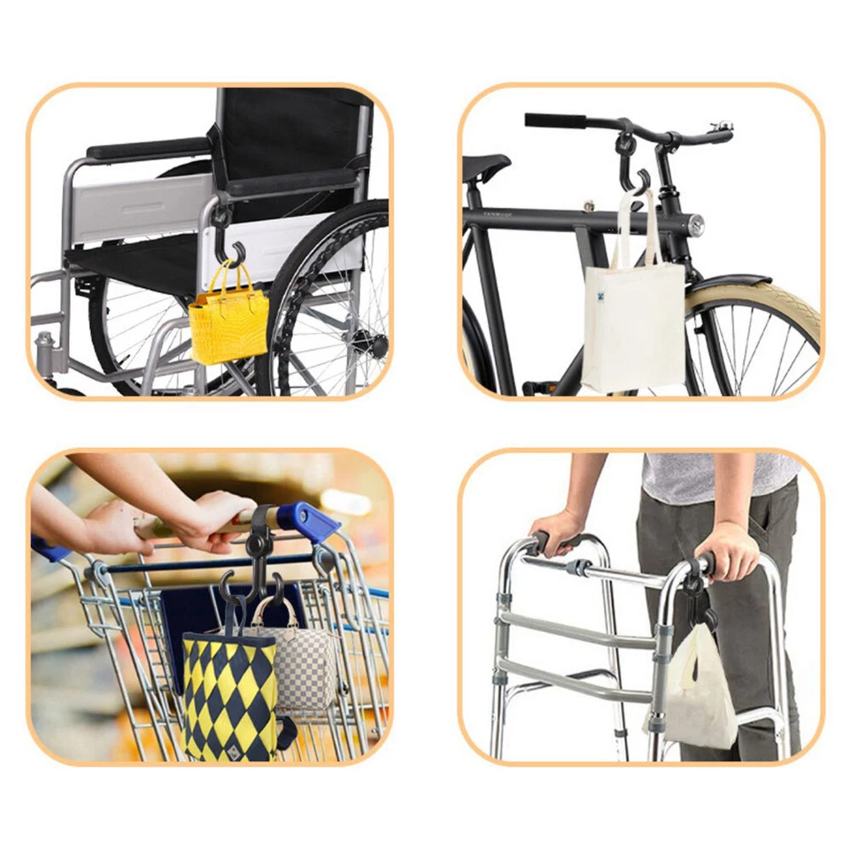 Portable Stroller Hooks For Hanging- Diaper Bags Stuff-Organizer Groceries Tr