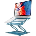thumbnail image 1 of Adjustable Laptop Stand Ergonomic with Rotating Base Foldable & Portable Laptop Riser Compatible with MacBook Dell HP Lenovo and Other Laptops (Silver), 1 of 8