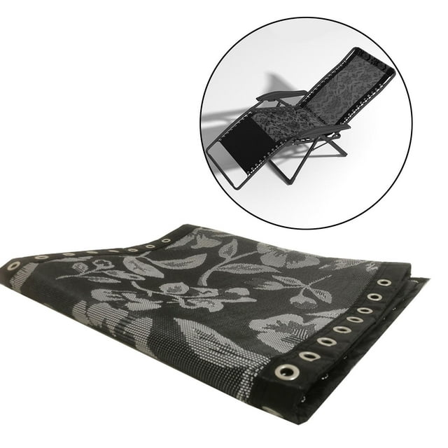 Tela de repuesto Universal de 17 pulgadas para sillas de cabestrillo plegables, silla para exteriores, césped, Camping, silla antigravedad, tela estampado negras Macarena tela de reemplazo