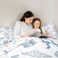thumbnail image 4 of Manfei Sketch Conch Bowtie King Size Comforter Sets,Scallop Ocean Comforters King Size,Colorful Stars Reversible,3 Pieces,1 Comforter and 2 Pillowcases, 4 of 7