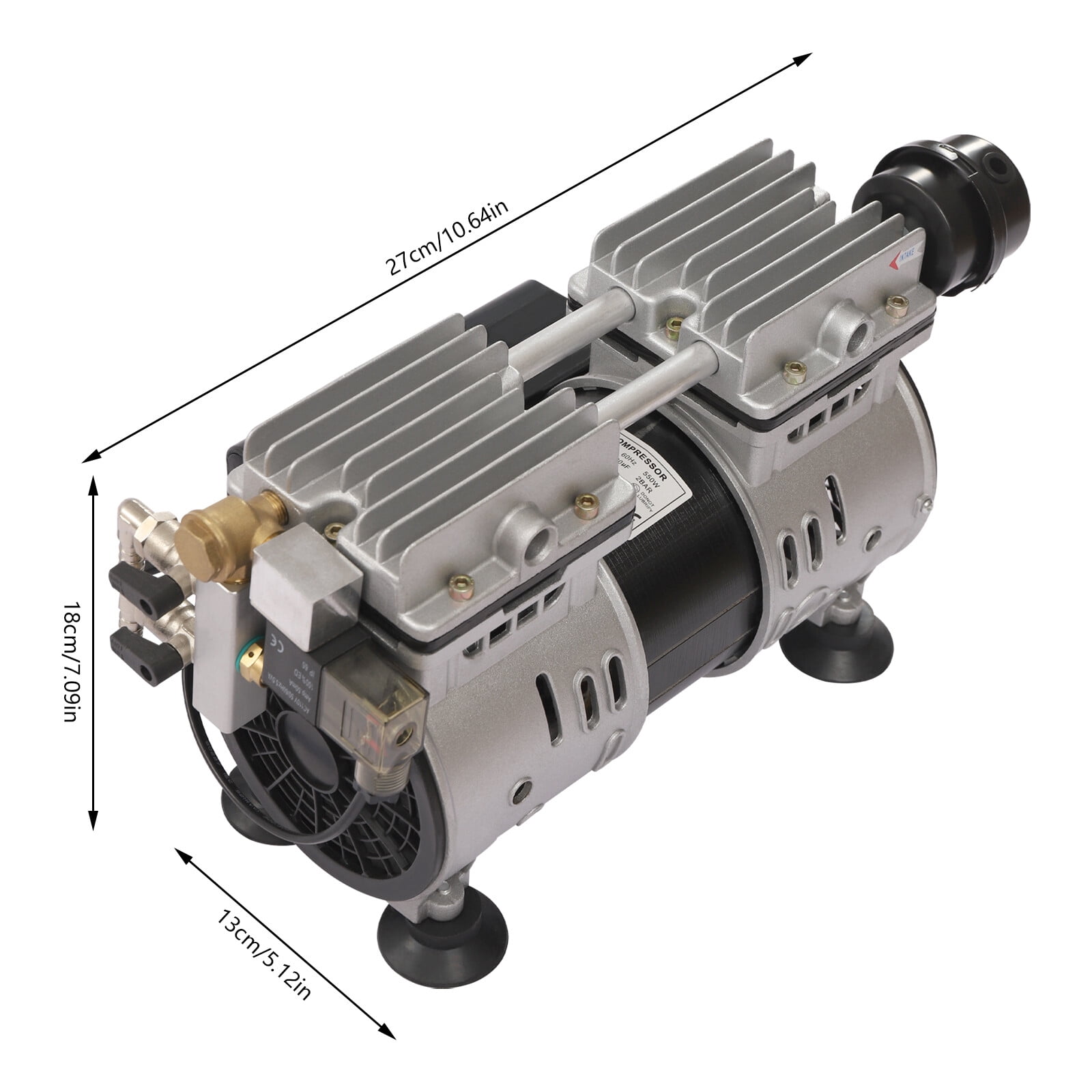 Miumaeov Air Compressor, 3/4 HP Pump Compressor with Silencer for Ponds and Lakes