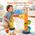 thumbnail image 4 of Monqistar Toddler Basketball Hoop & Soccer Goal, Activity Center Toys with Music & Light, Toddler Sport Toys Christmas Birthday Gifts for Ages 1-3, 4 of 7