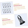 thumbnail image 5 of 10pcs Elastic Rope Mini Tent Tarp Tarps Heavy Duty Tarp Bungee Straps Bungee Fastener Bungee Ties Black Bungee Cord Elastic Rope for Camping Heavy Duty Tie Down Cords, 5 of 5