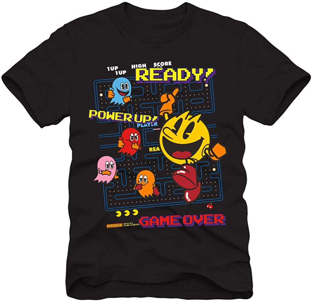 Pac-Man Official Pacman Video Game Shirt - Namco Atari Official T-Shirt ...