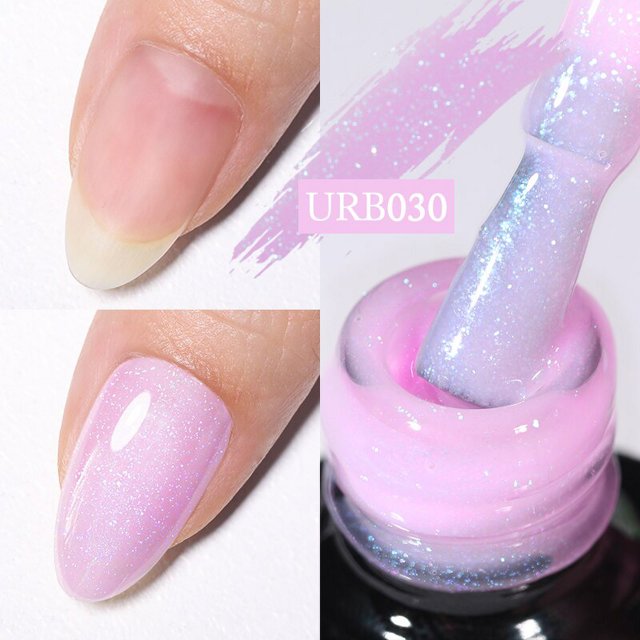 UR SUGAR Aurora-Gel de goma para uñas, efecto perla iridiscente, espejo metálico, manicura, Soak Off, UV LED, No Wipe Top Coat Base