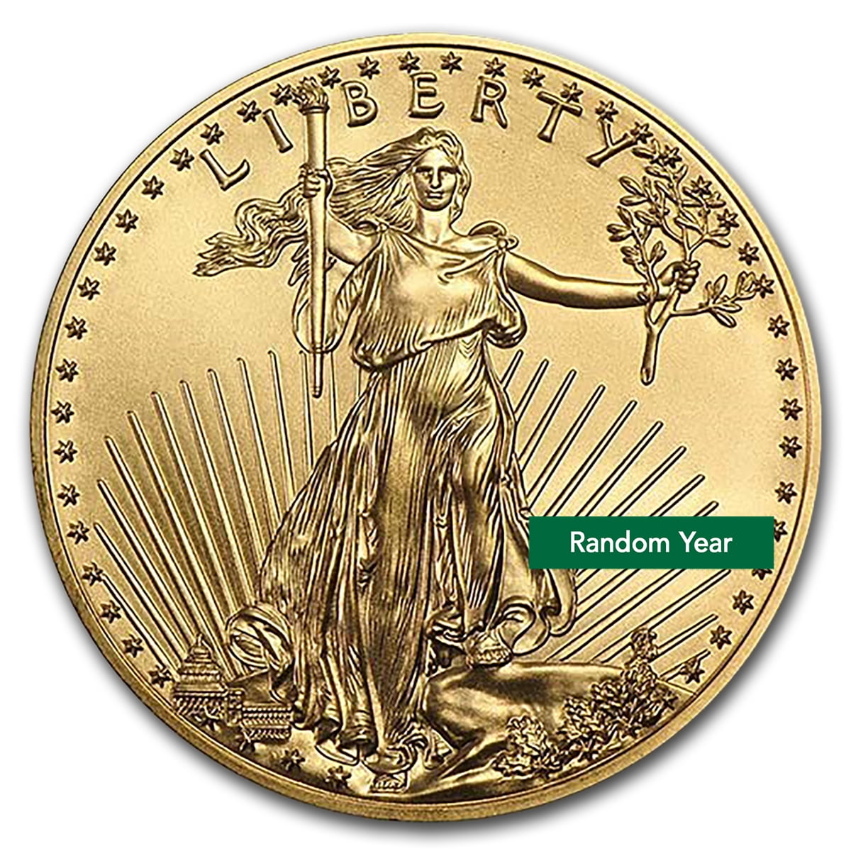 1/10 oz American Gold Eagle Coin BU - Random Year