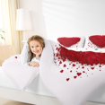 thumbnail image 4 of Homewish Red Cartoon Loves Bedding Comforter Set,Happy Valentine'S Day Twin Comforter Sets,Romantic Theme Bedding Set For Men Women,Luxury Bedroom Decor Reversible,2pcs, 4 of 8