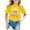 Yellow, variant on Toddler Girl Shirts 4t Short Sleeve Letter Print Basic Tees Loose Soft Comfy Tee Blouses Summer Clothes,Black,2-3 Years