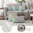 thumbnail image 6 of Happy Easter Outdoor Waterproof Pillow Covers, Spring Colorful Eggs Butterfly Teal Wood Grain Decorative Square Throw Pillowcase Sofa Cushion Sham for Patio/Couch/Chair, 18"x18" 2 Pack, 6 of 8