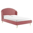 thumbnail image 2 of Modway Lana Queen Performance Velvet Wingback Platform Bed in Dusty Rose, 2 of 10