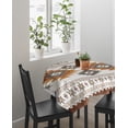 thumbnail image 4 of Southwest Geometric Tablecloth Square Table Cloth 60x60 , Waterproof Tablecloth Outdoor Table Cloth, Western Beige Grey Boho Vintage Wooden Washable Table Cover for Kitchen Dining Party, 4 of 8