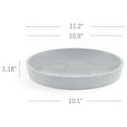 thumbnail image 4 of Ecopots Round Recycled Plastic Modern In/Outdoor Planter Flower Pot Saucer, Dark Grey, 11", 4 of 4