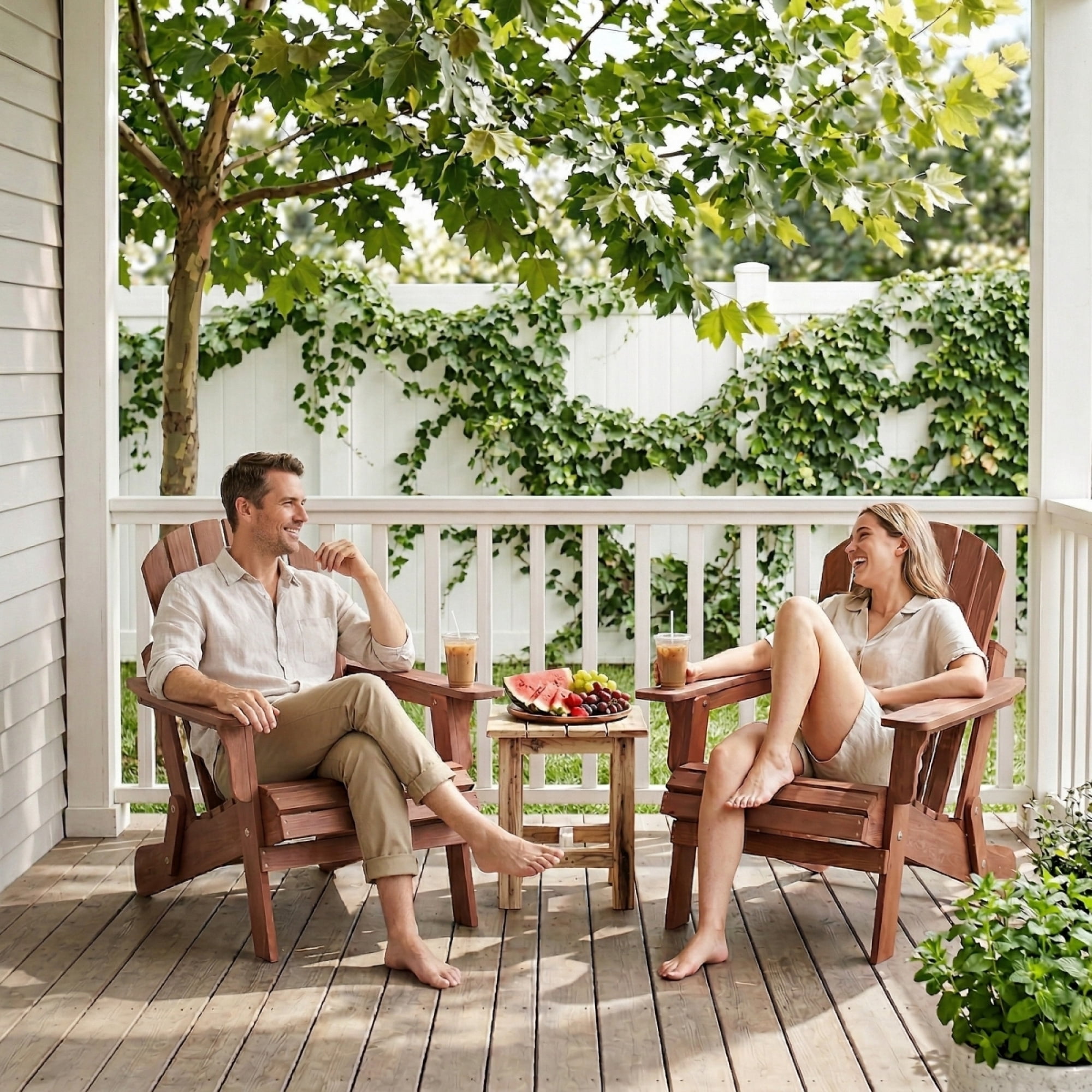 Oversized Embossed Wooden Outdoor Folding Adirondack Chair with Pre-Assembled Backrest & Seat Board, Patio Fire Pit Chair for Backyard, Porch, Poolside & Deck,Brown
