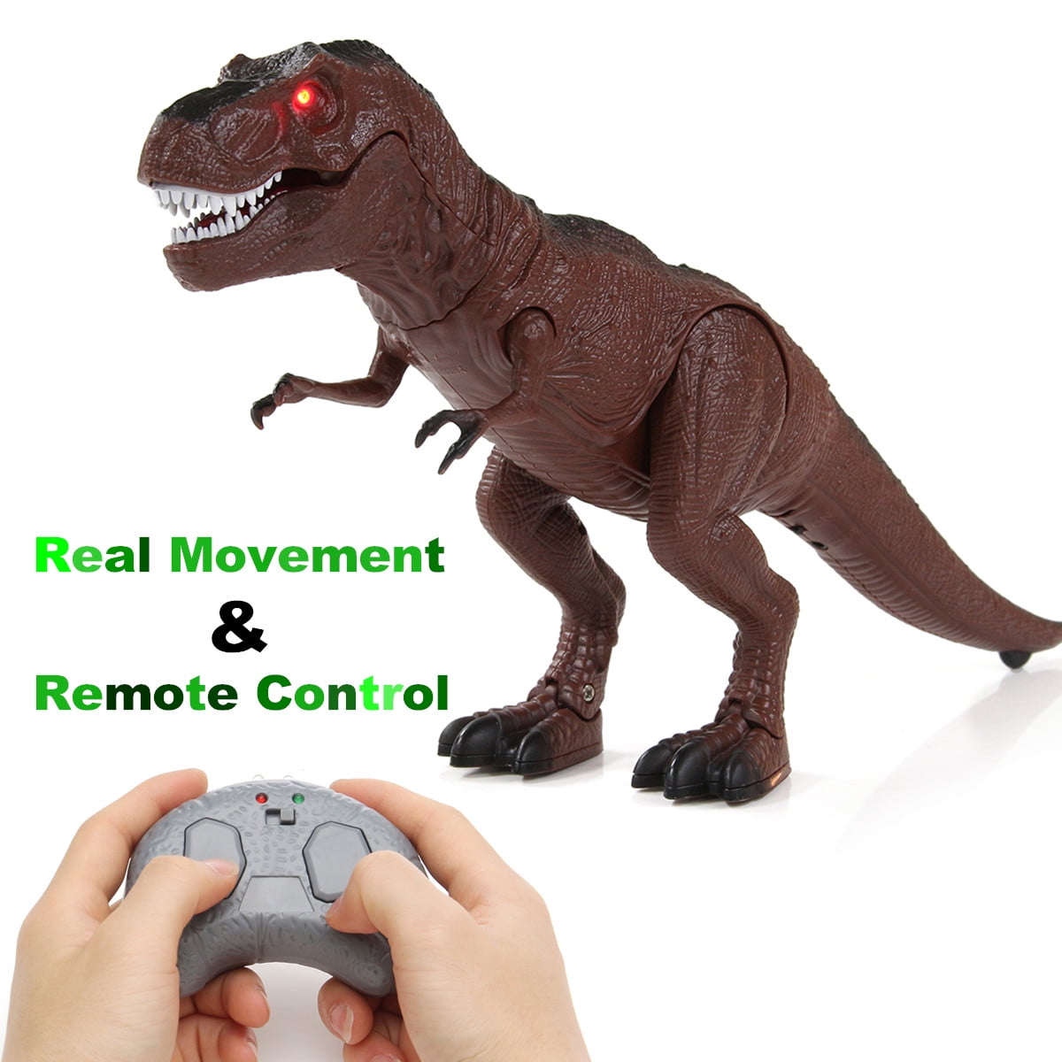 Walking Remote Control Dinosaur Toy Model Light-Up Sound Action Figure Gift 