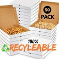 thumbnail image 2 of "50 Pack - 18"" x 18"" x 2"" White Corrugated Plain Pizza/Bakery Box", 2 of 6