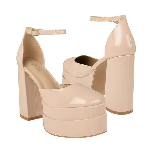 TACONES FOREVER MUJER TWICE-13 CHAROL BEIGE