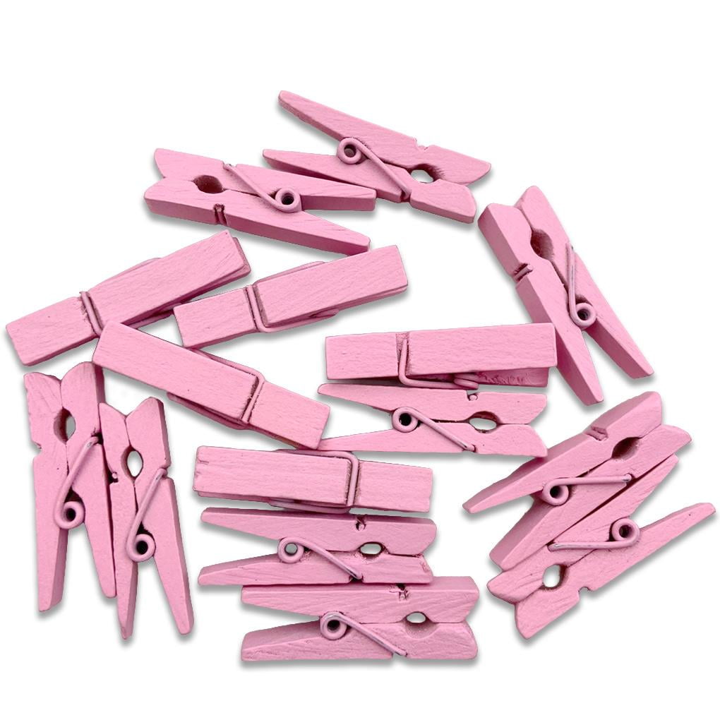 STOBOK 100pcs Wooden Clothes Pegs Wooden Clothesline Clips Photo Peg Pin  Wood Photo Clips Mini Clothes Wood Photo Hanging Pegs Tiny Photo Paper Clip