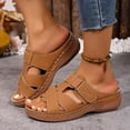 thumbnail image 5 of Womens Slides Sandals with Plantar Fasciitis Arch Support,Dressy Summer Outdoor Beach Walking Shoes Ladies Lightweight Orthotic Slip on Sandals Open Toe Slippers for Women, 5 of 9