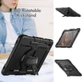 thumbnail image 3 of Case for Samsung Galaxy Tab S8 Plus/S7 FE/S7 Plus 12.4 Inch with Screen Protector, 360 Degree Rotating Kickstand Hand Strap Heavy Duty Shockproof Cover with Shoulder Strap, Black, 3 of 7