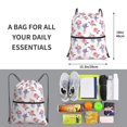 thumbnail image 2 of Naloa Lavender Flowers Drawstring Backpack String Bag Cinch Water Resistant for Gym Shopping Sport Yoga, 2 of 6