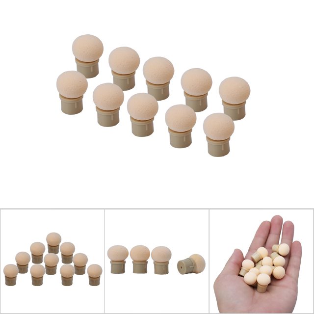 10 UDS. Cabezal de esponja reemplazable, Herramienta para decoración de uñas, Pincel para Puntear, 2 tipos para uso profesional en gel uv en el HOGAR