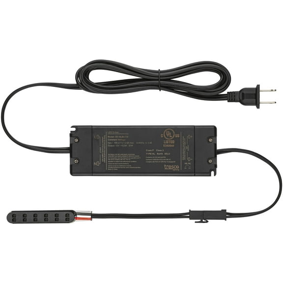 Tresco L-Dc-Slelt30-1 12Vdc 30W Plug-In Power Supply W/ 6-Snap Mounting Block - Black