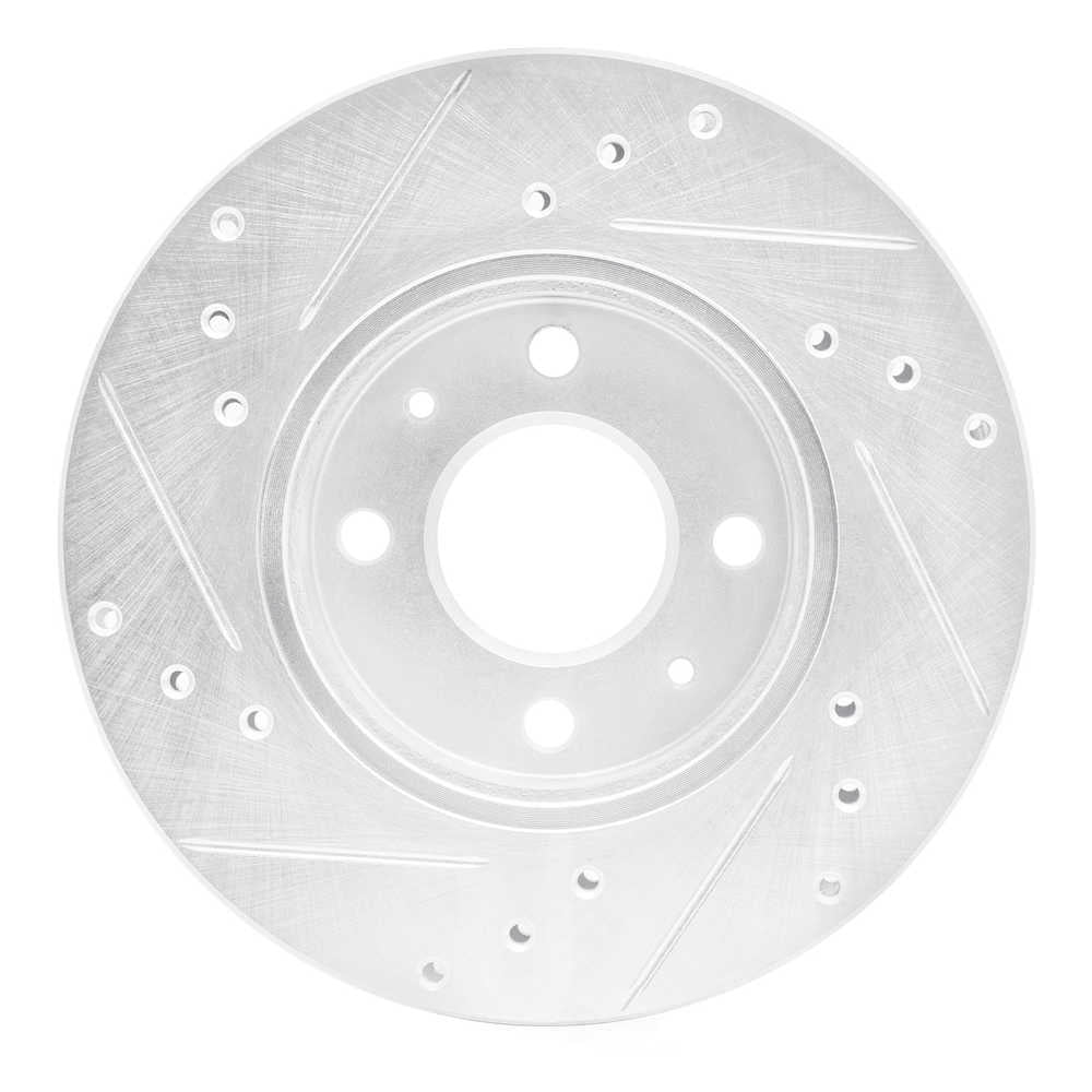 Dynamic Friction Company 631-67037R DFC Brake Rotor - Drilled And Slotted - Silver