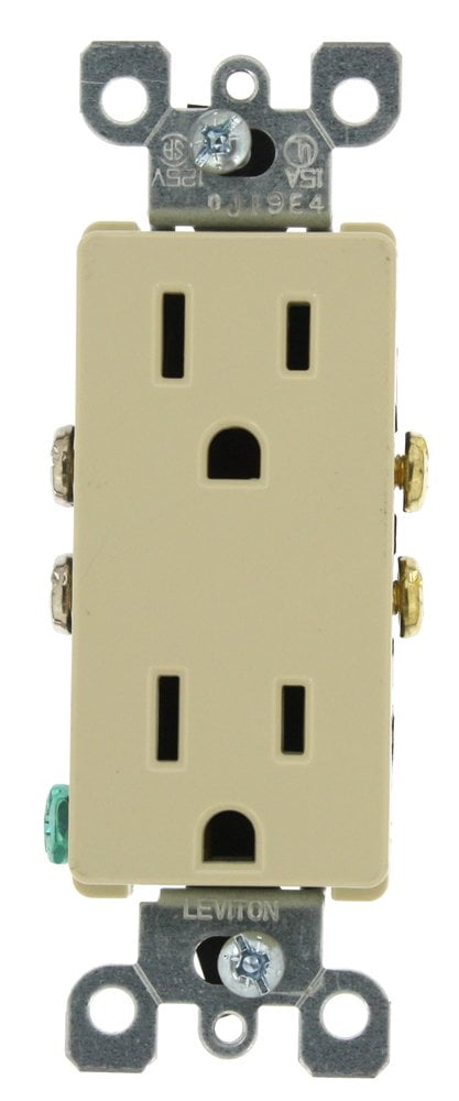 Diamond Group SSCR-10 WHITE White 15 Amp Decor Sq Style Receptacle