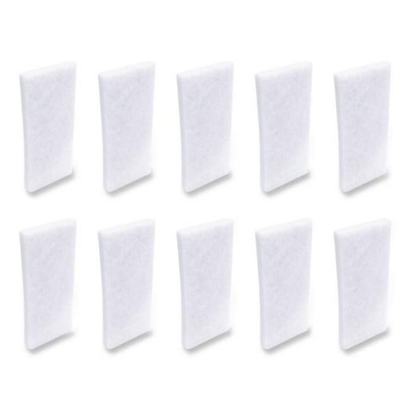 Boardwalk BWK401B Fine Grade Utility Pad, 4.62 x 10 in., White - 10 Count