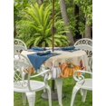 thumbnail image 2 of Outdoor Tablecloth with Umbrella Hole and Zipper, Orange Pumpkins Fall Round Table Cloth 60 Inch Waterproof Tablecloth, Thanksgiving Maple Leaf Sunflower Autumn Picnic Table Cover for Patio Camping, 2 of 7