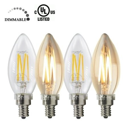 Etoplighting 4 Pack Dimmable Candelabra 40 Watt 120 Volt Led Etoplighting 4 Pack Dimmable Candelabra 40 Watt 120 Volt Led Light Bulb