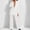 White, variant on Daolelai Women's Fashion Long Sleeve Suit Solid Color Suit Trousers Two-Piece Set