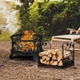 thumbnail image 2 of Costway 19'' Firewood Storage Rack Leaf Patterns  Firewood Storage Holder, 2 of 10