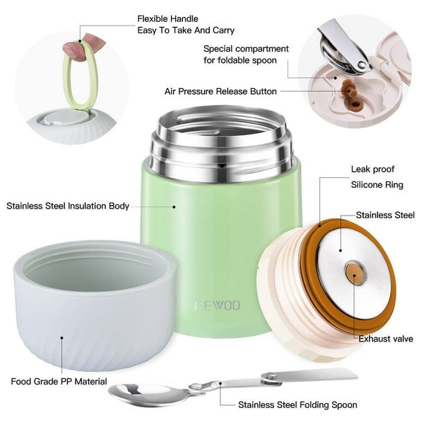 FEWOO fewoo soup thermos,food container for hot cold food, vacuum