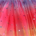 thumbnail image 7 of Godom Girls Denim Tutu Skirt 3T-10T Glitter Print Star Tulle Princess Party Dress,Watermelon Red, 7 of 7