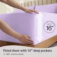 thumbnail image 5 of LuxClub California King Bed Sheet Set, Deep Pocket, Wrinkle Resistant, Lavender, 4 Piece, 5 of 9