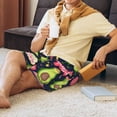 thumbnail image 4 of Mens Pajama Shorts, Avocado Love Sleep Shorts Men Pajama Bottoms Lounge PJ Shorts with Pockets, 4 of 6