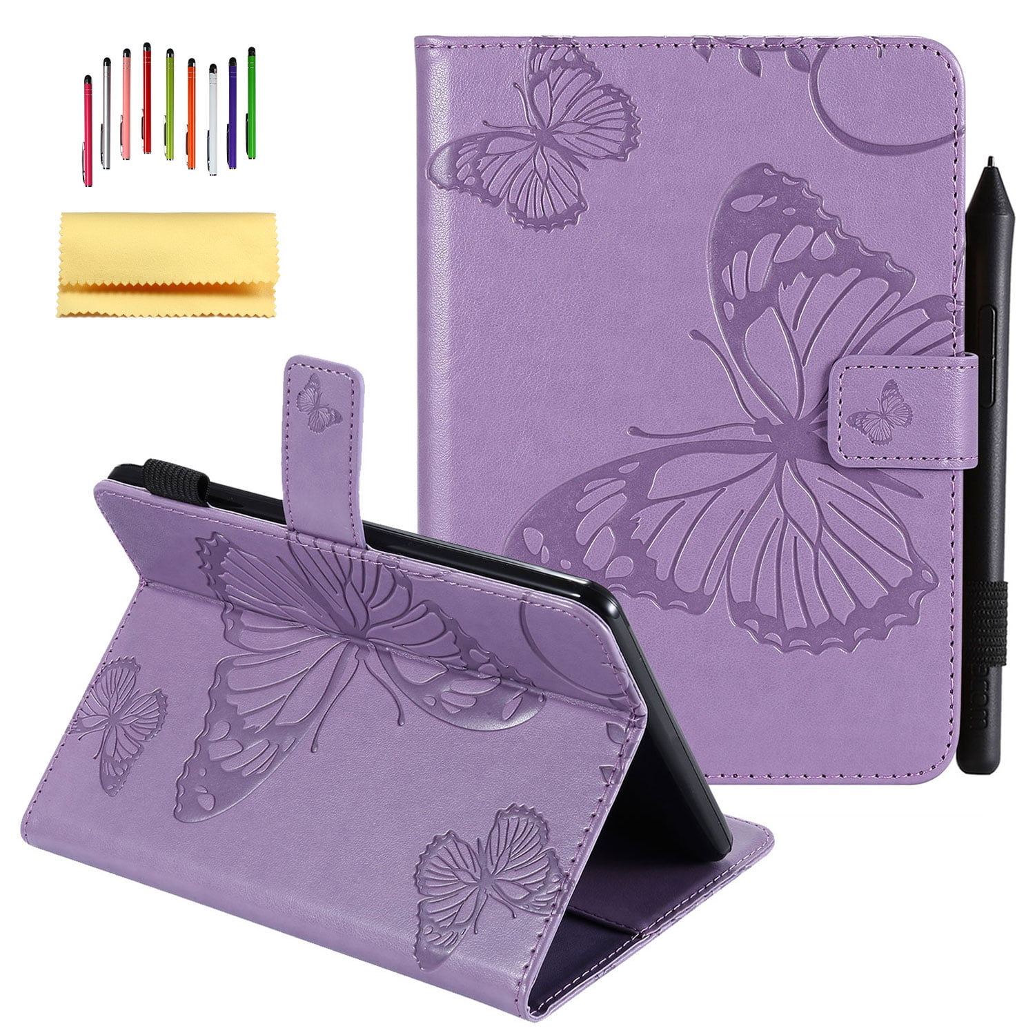 Kindle Paperwhite Case,Allytech Embossed with Butterfly Folio Stand