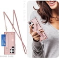 thumbnail image 5 of for Samsung Galaxy S25 Ultra (Not S25) Crossbody Wrist Strap Wallet Case with Cash Change Slot, Removable Adjustable Shoulder Lanyard PU Leather Cover for Samsung Galaxy S25 Ultra XK-Black, 5 of 16