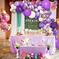 thumbnail image 4 of MMTX Purple White Balloon Arch Garland Kit, 108pcs Purple White Gold Confetti Balloon with Purple Butterfly for Baby Shower Wedding Women Birthday Decoration, 4 of 12