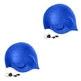 thumbnail image 2 of Minnieouse Gorro de natación de silicona para mujer, tapones para los oídos flexibles para el cabello, resistente a la humedad, ergonómico, Type1 NO1, 2 of 6