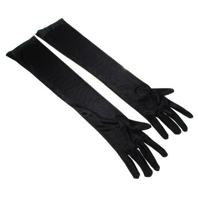 Guantes reutilizables Qarigey para niñas de manga larga color negro
