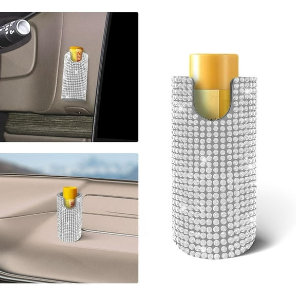 Sosolong Chapstick holder for car, Upright Lip Balm Holder -- No Melt, bling car accessories for women,Suitable for Most Vehicles.(Red)
